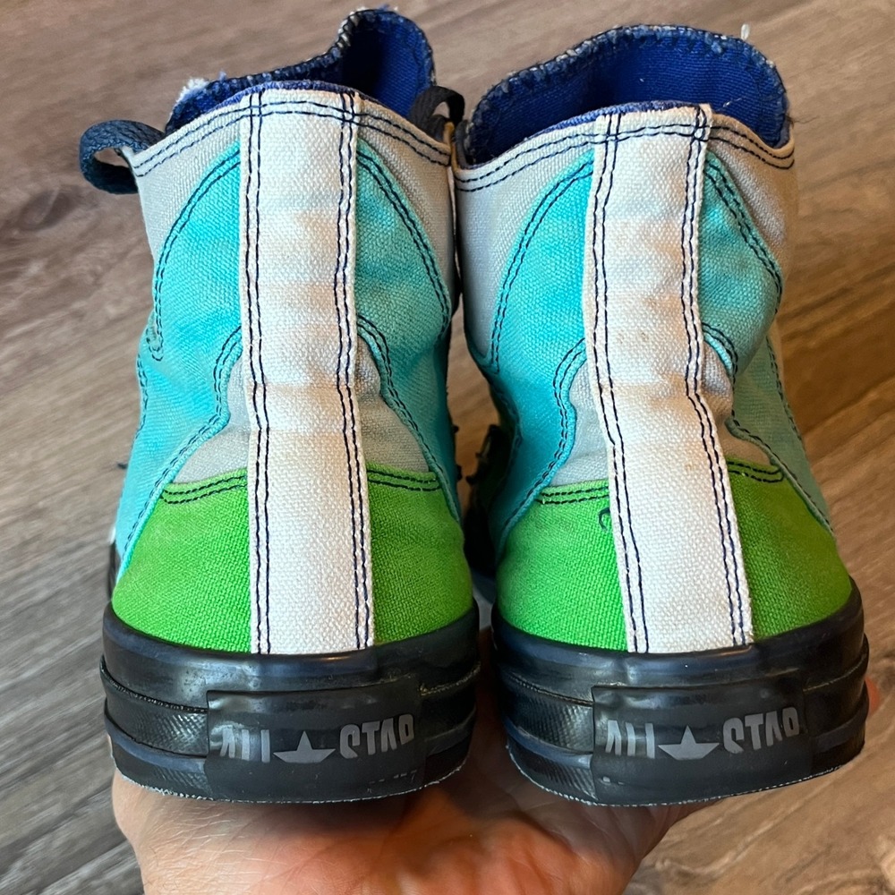 Converse All Star Chuck Taylor Hi-Tops Green Blue Womens 7.5 UK‎ 5.5 EU 38 - Picture 5 of 8